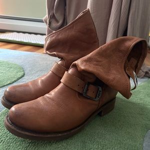 Frye brown leather ankle boots